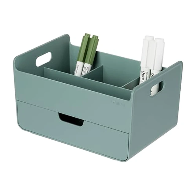 Alt view image 3 of 5 - Compact Desk Organizer, Green, Made in Korea