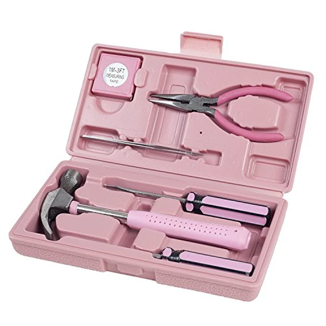 Alt view image 2 of 3 - PinkTool Set,Includes Hammer, Screwdriver Set, Pliers (Tool Kit for The Home, Office, or Car)