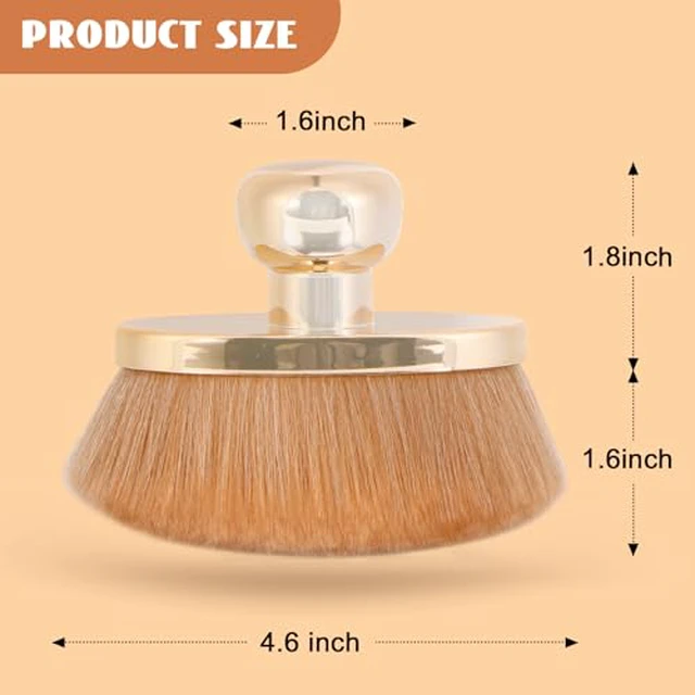 Alt view image 4 of 7 - Large Body Makeup Brush for Self Tanner 115mm Wide Oval Kabuki Body Brush for Bronzer Blend & Blur, Vegan Fiber Self Tanning Brush for Legs & Body with Drawstring Bag by Yoseng