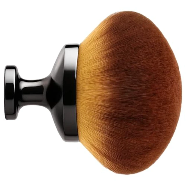 Alt view image 2 of 7 - Extra Large Body Makeup Brush For Self Tanner, Leg Makeup &Bronzer Blend,90 mm Wide-headed Kabuki Brush Provides More Even &Pretty Application, Sunscreen Face& Back Makeup Brush, Wet&D