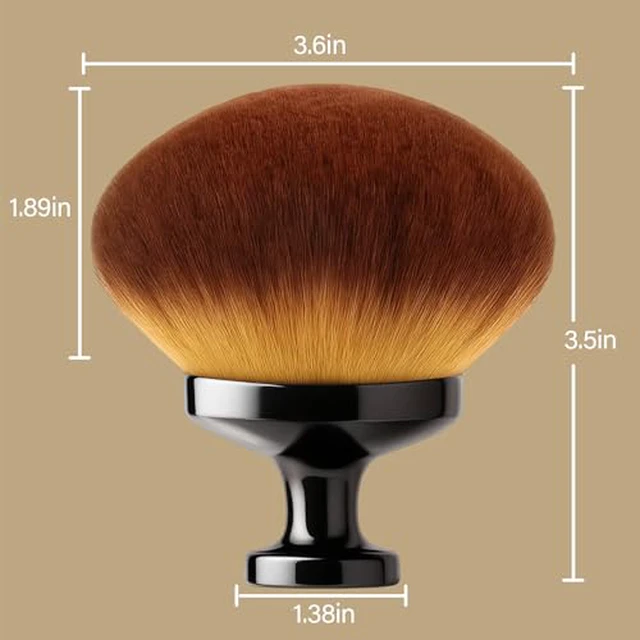 Alt view image 6 of 7 - Extra Large Body Makeup Brush For Self Tanner, Leg Makeup &Bronzer Blend,90 mm Wide-headed Kabuki Brush Provides More Even &Pretty Application, Sunscreen Face& Back Makeup Brush, Wet&D