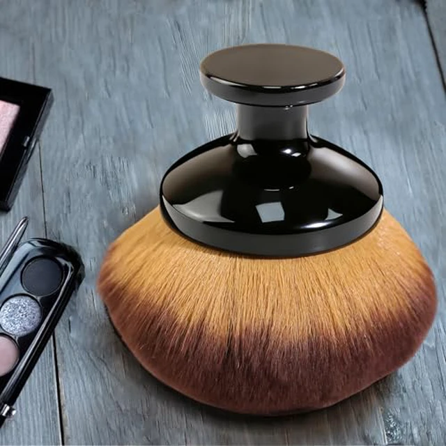 Alt view image 7 of 7 - Extra Large Body Makeup Brush For Self Tanner, Leg Makeup &Bronzer Blend,90 mm Wide-headed Kabuki Brush Provides More Even &Pretty Application, Sunscreen Face& Back Makeup Brush, Wet&D