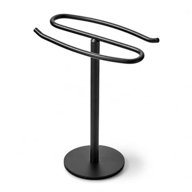 Alt view image 3 of 5 - Brushed Nickel Hand Towel Holder Stand,13 Inch Tall Free-Standing Towel Rack, SUS304 Stainless Steel Towel Bar Rack Stand, Tower Bar for Bathroom Kitchen Vanity Countertop