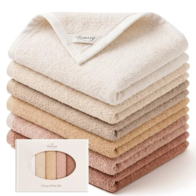 Alt view image 2 of 3 - 6-Pack 100% Cotton Terry Face Cloths, Soft Wash Cloths for Women