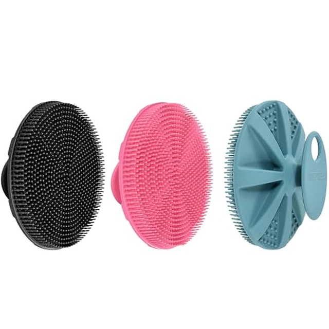 Alt view image 2 of 7 - Food-Grade Soft Silicone Body Scrubber Shower Brush, Pack of 3