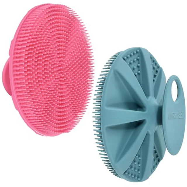 Alt view image 3 of 7 - Food-Grade Soft Silicone Body Scrubber Shower Brush, Pack of 3