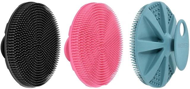 Main image of Food-Grade Soft Silicone Body Scrubber Shower Brush, Pack of 3