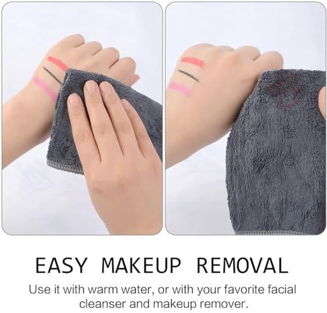 Alt view image 6 of 7 - Microfiber Facial Cloths Fast Drying Washcloth 12inch x 12inch Grey 6 pack