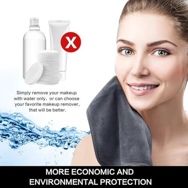 Alt view image 7 of 7 - Microfiber Facial Cloths Fast Drying Washcloth 12inch x 12inch Grey 6 pack