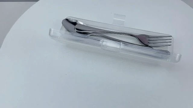 Alt view image 4 of 5 - Utensils With Case, Stainless Steel Reusable Portable Utensils Set With Case, Lengnoyp Travel Silverware Set