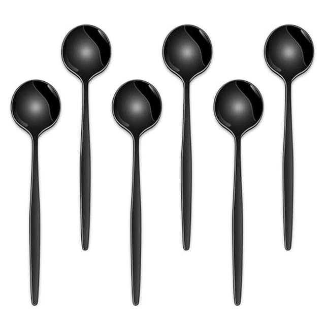 Alt view image 3 of 4 - 5.1 Inch Coffee & Tea Spoon,6 Pieces Gold Stainless Steel Teaspoon,Mini Spoons For Dessert And Coffee,Durable Demitasse Coffee Spoons For Dessert