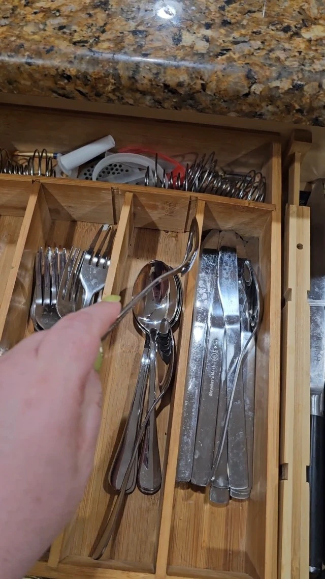 Alt view image 5 of 5 - of 12, Stainless Steel Dinner Forks and Spoons Silverware Set, Heavy-Duty Forks (8 Inch) and Spoons (6.7 Inch) Cutlery Set, Dishwasher Safe (Black)