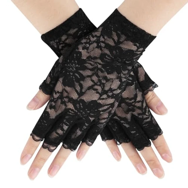 Alt view image 3 of 7 - Halloween Skeleton Glow in The Dark Mechanic Luminous Winter Warm Fingerless Skull Bone Gloves for Adult Men Women Halloween Costume Accessories