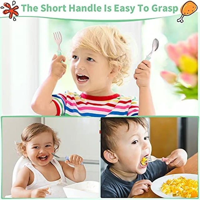 Alt view image 4 of 7 - Flatware Fork and Spoon Set For Kids | Made in Denmark (Blush)