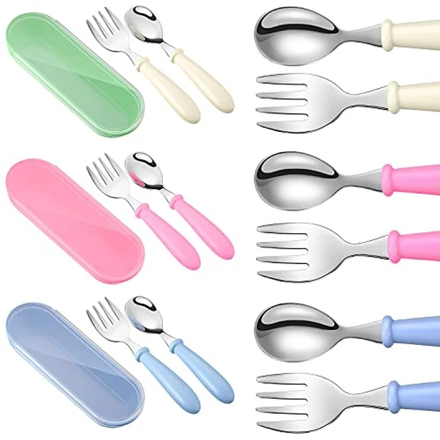 Alt view image 6 of 7 - Flatware Fork and Spoon Set For Kids | Made in Denmark (Blush)