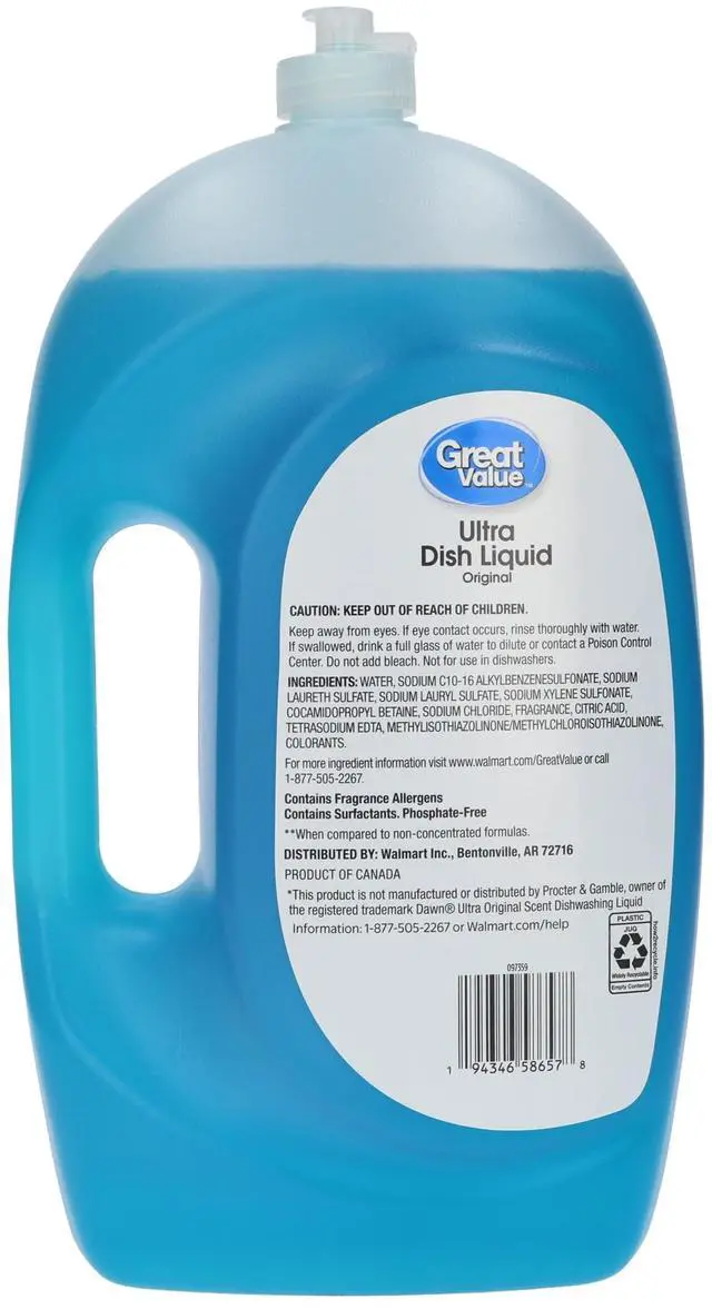 Main image of Great Value Ultra Original Dish Liquid, 70 fl oz