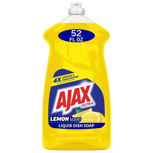 Alt view image 2 of 6 - Ajax Ultra Liquid Dish Soap, Super Degreaser, Mess-Free, Easy-Flip Cap, Lemon Scent, 52 fl oz