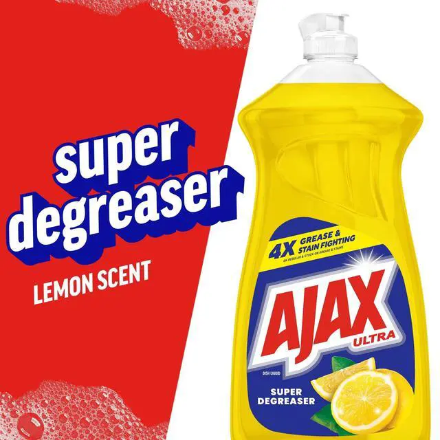 Alt view image 5 of 6 - Ajax Ultra Liquid Dish Soap, Super Degreaser, Mess-Free, Easy-Flip Cap, Lemon Scent, 52 fl oz
