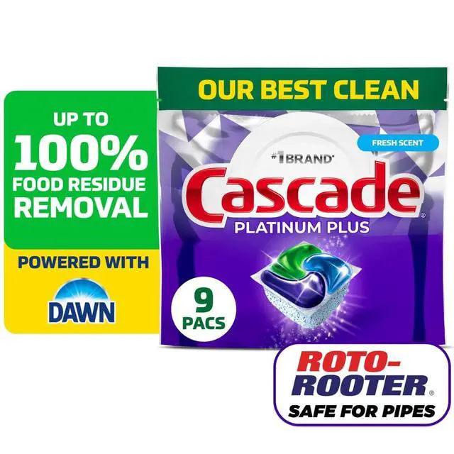 Alt view image 5 of 7 - Cascade Platinum Plus Dishwasher Pods, Fresh, 9 Count