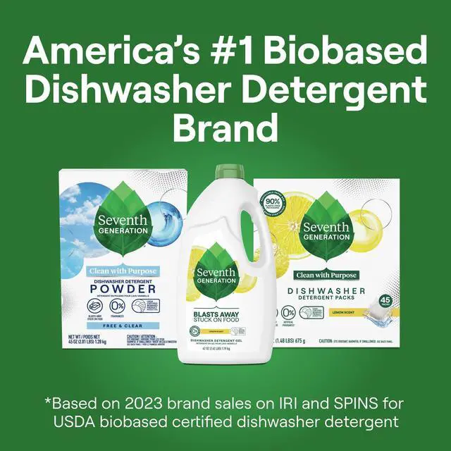 Alt view image 3 of 7 - Seventh Generation Dishwasher Detergent Gel, Lemon Scent, 70 oz