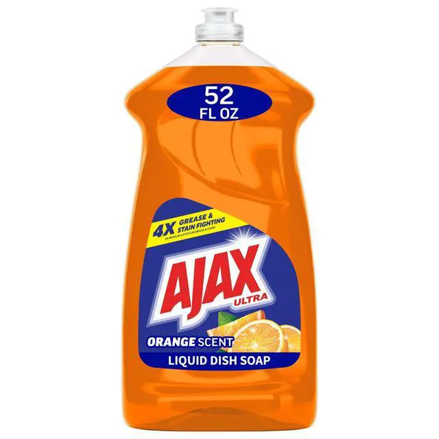 Alt view image 6 of 6 - Ajax Ultra Liquid Dish Soap, Triple Action, Mess-Free, Easy-Flip Cap, Orange Scent, 52 fl oz