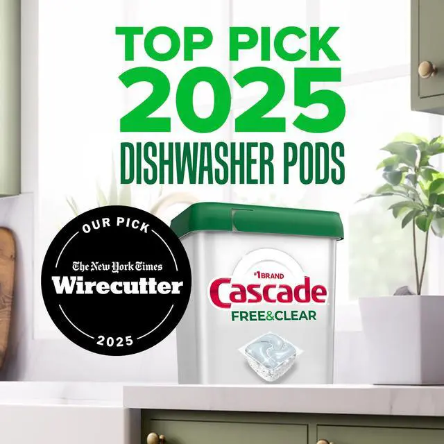 Alt view image 3 of 7 - Cascade Free & Clear Dishwasher Pods, Dish Detergent Soap, Unscented, 19 Count