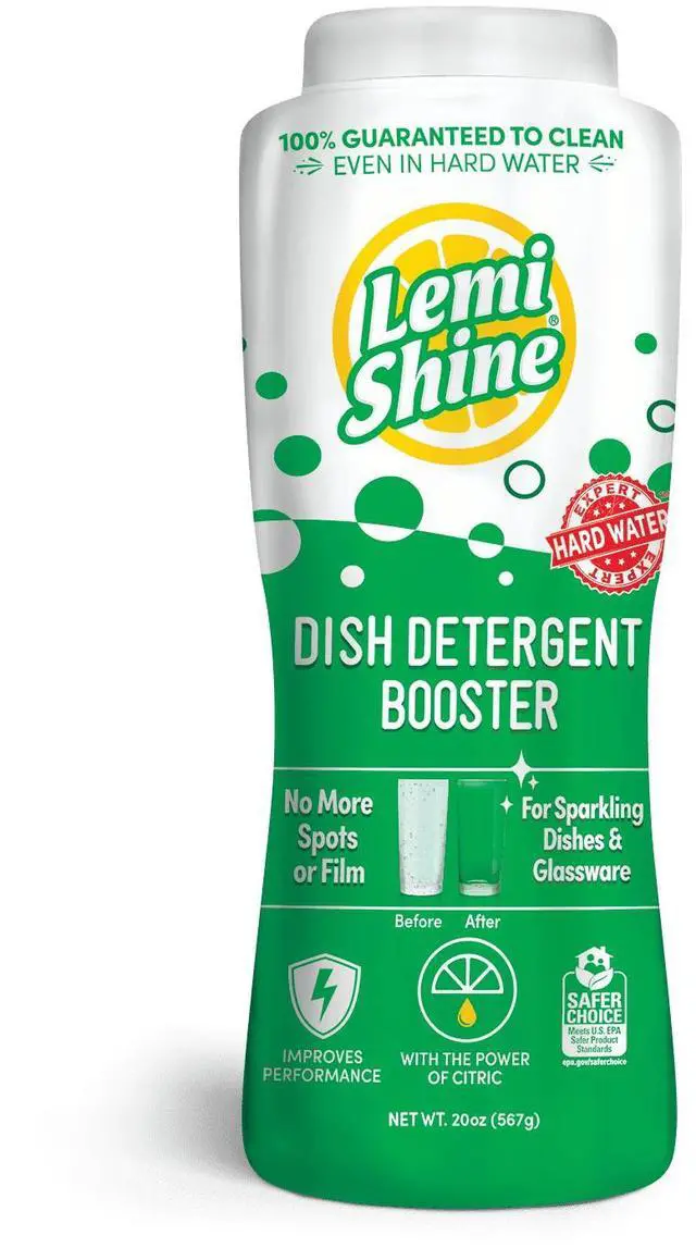 Alt view image 5 of 7 - Lemi Shine Dish Detergent Booster, Gets Rid of Hard Water Spots, 20 oz