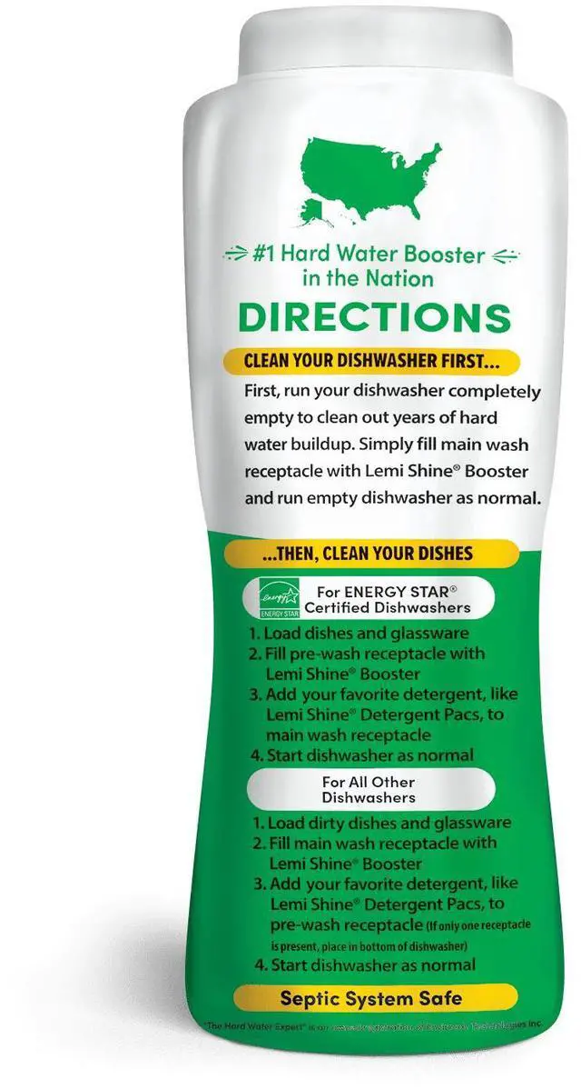 Alt view image 3 of 7 - Lemi Shine Dish Detergent Booster, Gets Rid of Hard Water Spots, 20 oz