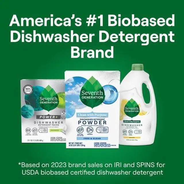 Alt view image 2 of 7 - Seventh Generation Dishwasher Detergent Powder, Free & Clear, 45 fl Oz