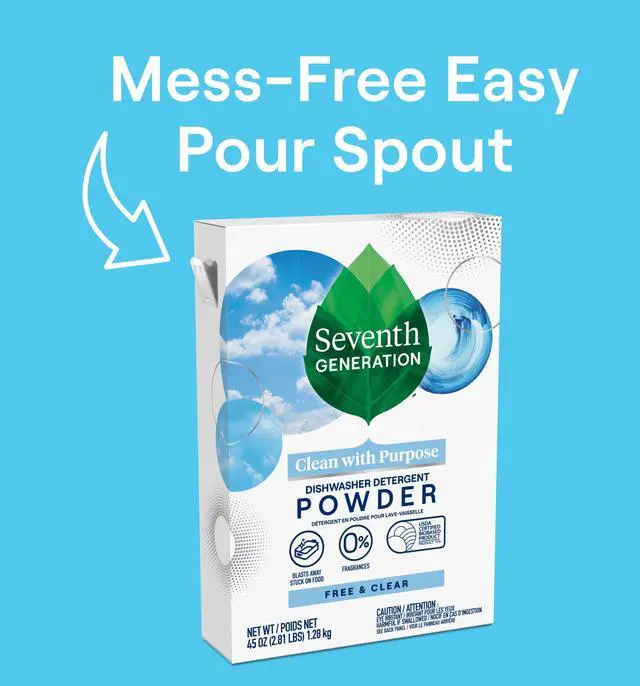 Alt view image 6 of 7 - Seventh Generation Dishwasher Detergent Powder, Free & Clear, 45 fl Oz
