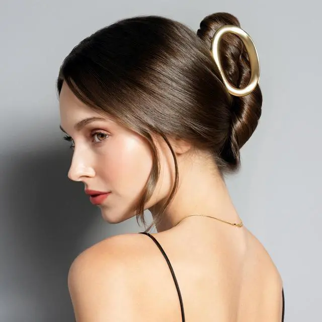 Alt view image 2 of 6 - The Hair Edit Gilded Contour Claw Clip, Gold