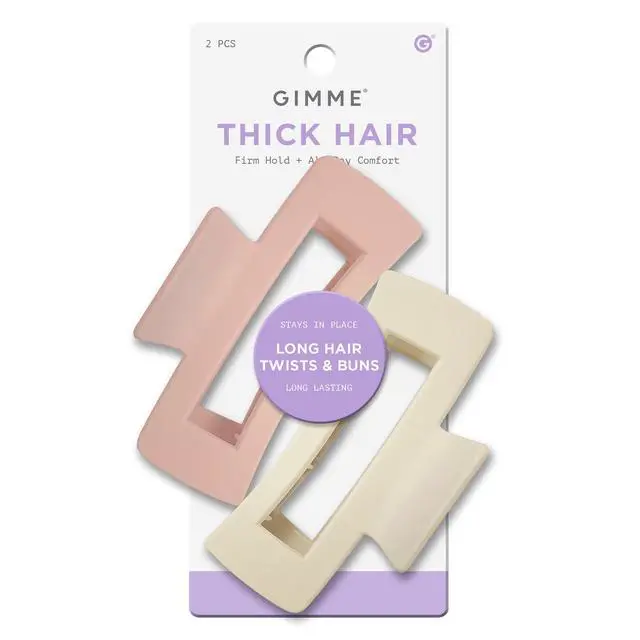Alt view image 6 of 7 - Gimme Beauty Rectangle Claw Clip for Thick Hair, Pink Blonde, 2 Count