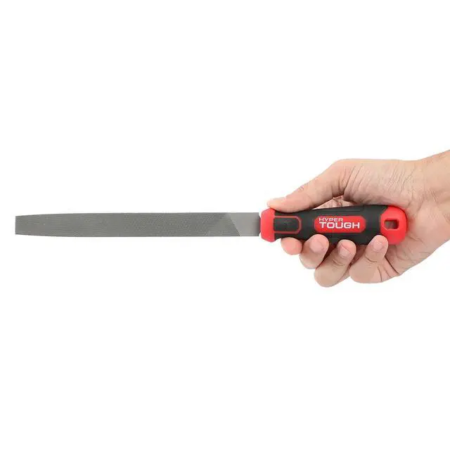 Alt view image 4 of 6 - Hyper Tough 8-Inch Steel Mill Bastard File with Ergonomic Soft Grip, 2202V