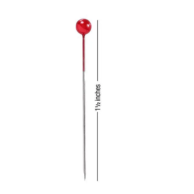Alt view image 2 of 7 - Hello Hobby Size 24 Long Pearlized Head Steel Pins, Assorted Colors, 250 Count