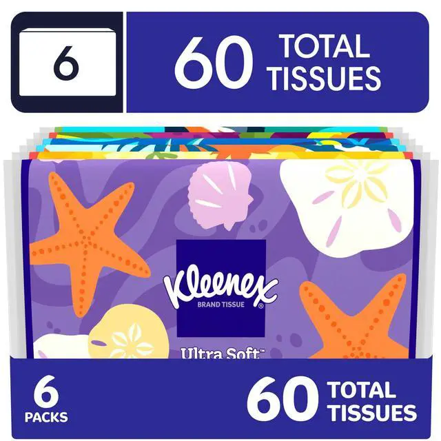 Alt view image 2 of 7 - Kleenex Slim Wallet 3-Ply Facial Tissues, 6 Pack (60 Total Tissues)