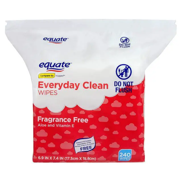 Alt view image 2 of 5 - Equate Baby Everyday Clean Wipes with Aloe Vera and Vitamin E, 240 Wipes