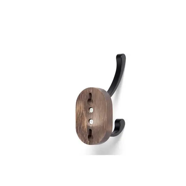 Alt view image 5 of 6 - Mainstays Round Wood Hanger Backer with Black Hook 1 Pack