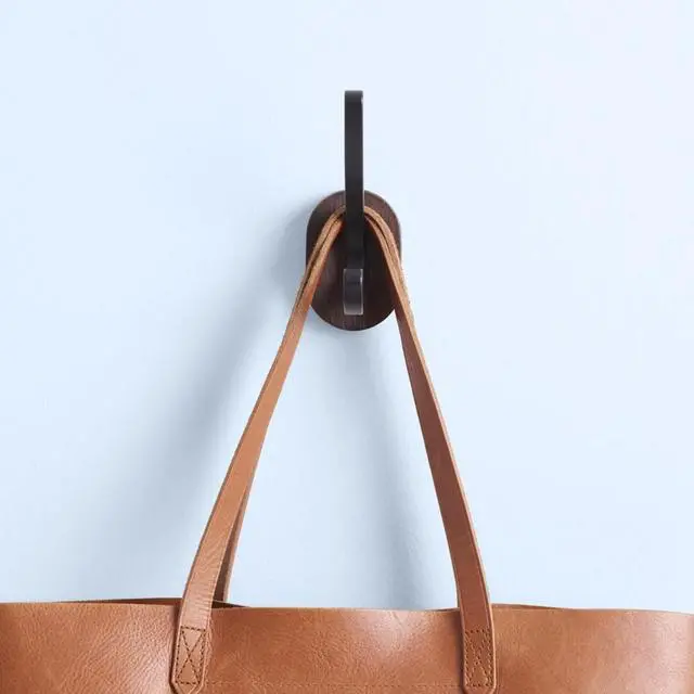 Alt view image 2 of 6 - Mainstays Round Wood Hanger Backer with Black Hook 1 Pack
