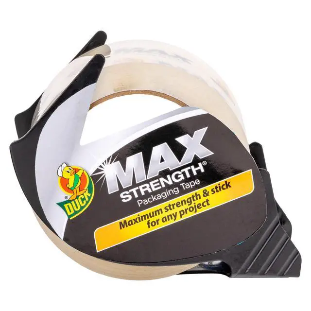 Alt view image 2 of 6 - Duck Max Strength Clear Packaging Tape with Dispenser, 1.88 in. x 38.2 yd.