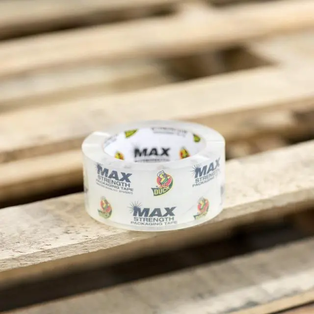 Alt view image 6 of 6 - Duck Max Strength Clear Packaging Tape with Dispenser, 1.88 in. x 38.2 yd.