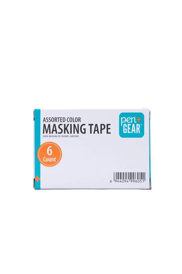 Alt view image 5 of 7 - Pen+Gear Masking Tape, 0.59 in x 15 yds, Multicolor, 6 Rolls