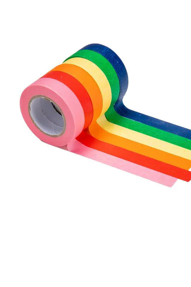 Alt view image 4 of 7 - Pen+Gear Masking Tape, 0.59 in x 15 yds, Multicolor, 6 Rolls