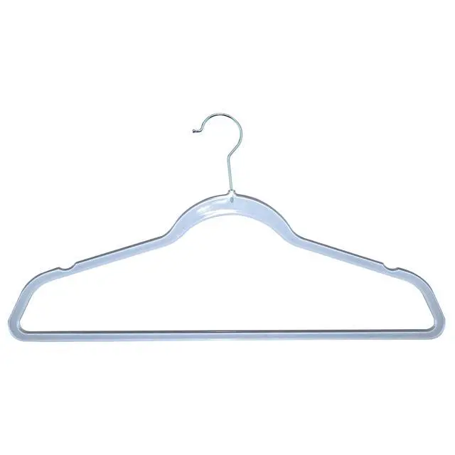 Alt view image 4 of 5 - Mainstays Plastic Clothes Hangers, Slim Swivel Hook, Clear, 10 Pack