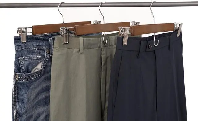 Main image of Better Homes & Gardens Walnut Wood Pant & Skirt Hangers, 3 Pack