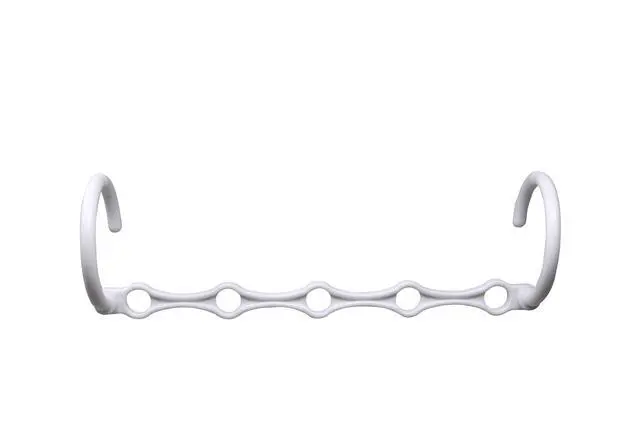 Alt view image 2 of 5 - Mainstays Space Saving Cascading Foldable Non-Slip Plastic Clothing Hanger, 10 Pack, White