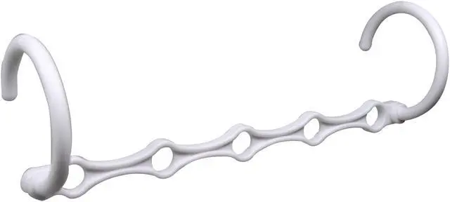 Main image of Mainstays Space Saving Cascading Foldable Non-Slip Plastic Clothing Hanger, 10 Pack, White