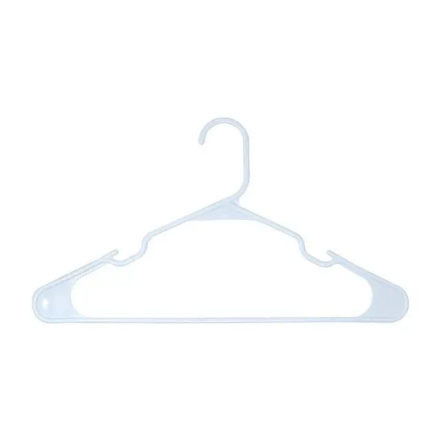 Alt view image 2 of 5 - Mainstays Plastic Notched Adult Hangers for Any Clothing Type, Arctic White 50 Count