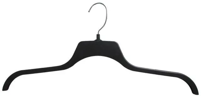 Alt view image 3 of 7 - Hanger Central 10 Pack Black Plastic Non Slip Sweater Hangers 17 inch