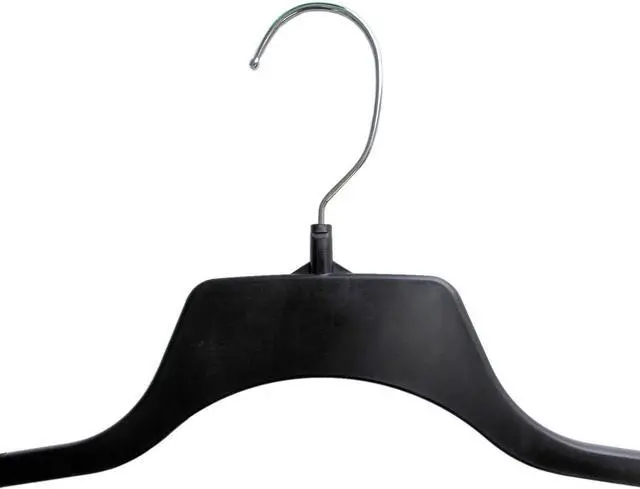 Alt view image 7 of 7 - Hanger Central 10 Pack Black Plastic Non Slip Sweater Hangers 17 inch