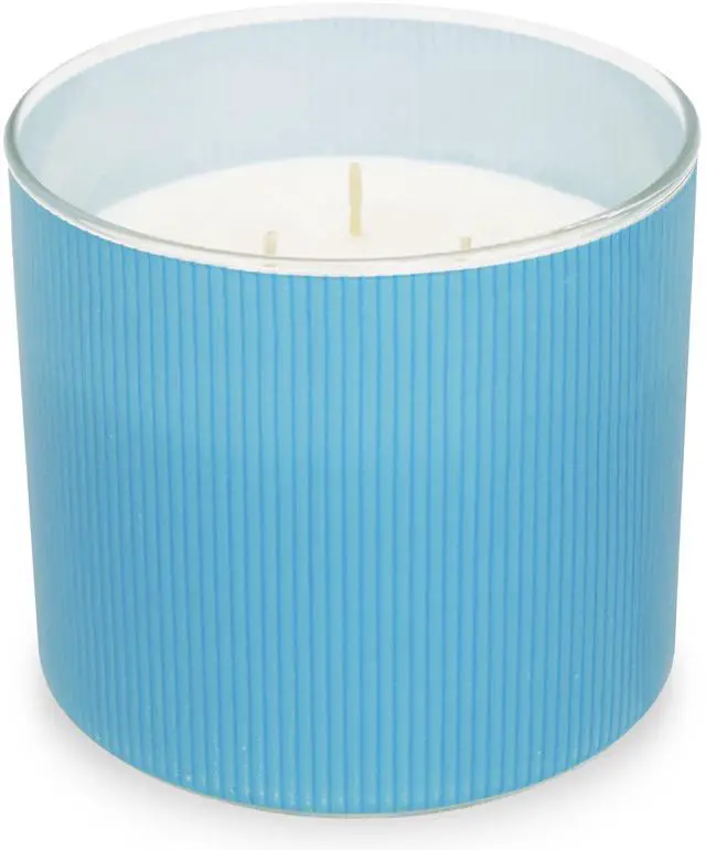 Alt view image 6 of 6 - Mainstays 3-Wick Textured Wrapped Candle, Coconut Coast Fragrance, 14 oz